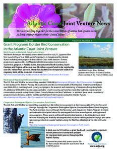  Atlantic Coast Joint Venture News