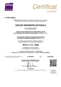 CERTI F 0956 Certificat générique avec accréditation QR