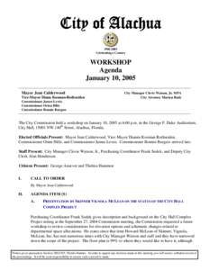 Workshop/Special City Commission Meeting