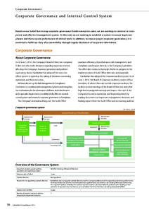 C orporate Governance  C or p or ate G over n anc e and Inte r n a l C ont rol Sy s te m Based on our belief that strong corporate governance builds enterprise value, we are working to construct a transparent and effecti