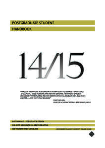 POSTGRADUATE STUDENT HANDBOOK 14/15 