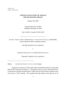13‐447‐cv (L) Amara v. CIGNA Corp. UNITED STATES COURT OF APPEALS FOR THE SECOND CIRCUIT August Term 2013