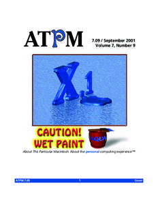 Cover  ATPM[removed]September 2001 Volume 7, Number 9