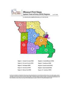 Missouri First Steps System Point of Entry (SPOE) Region