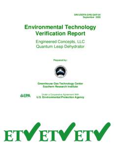 SRI/USEPA-GHG-QAP-20 September 2003 Environmental Technology  Verification Report