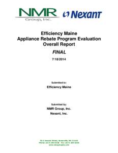 Efficiency Maine Appliance Rebate Program Evaluation Overall Report FINAL