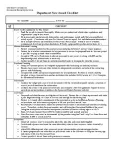 Microsoft Word - Department New Award Checklist[removed]