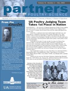 Volume 12 Number 3 • Dec[removed]partners in POULTRY SCIENCE