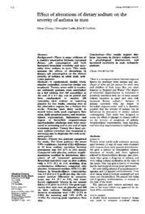 Thorax 1993;48:[removed]Effect of alterations of dietary sodium on the severity of asthma in men