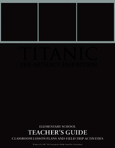 Elementary School  TEACHER’S GUIDE CLASSROOM LESSON PLANS AND FIELD TRIP ACTIVITIES Winner of a 2007 NAI Interpretive Media Award for Curriculum