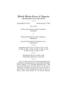 United States Court of Appeals FOR THE DISTRICT OF COLUMBIA CIRCUIT Argued March 20, 2014  Decided August 15, 2014