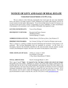 Property law / Real estate / Legal terms / Business law / Lien / Recording / Foreclosure / Auction / Mortgage law / Real property law / Law / Business