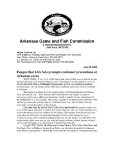 Arkansas Game and Fish Commission 2 Natural Resources Drive Little Rock, AR 72205