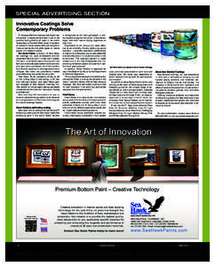 SPECIAL ADVERTISING SECTION SPECIAL ADVERTISING SECTION  SP Innovative Coatings Solve Contemporary Problems
