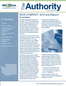 The  Authority Fourth Quarter[removed]WCIA COMPACT: 2012 and Beyond