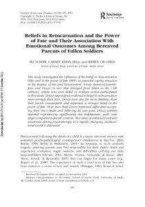 Journal of Loss and Trauma, 16:459–475, 2011 Copyright # Taylor & Francis Group, LLC ISSN: [removed]print=[removed]online