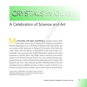 AL  CRYSTALS IN GLASS y fascination with glass crystallization  and glass-ceramics (CGs)