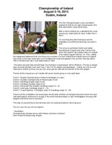 Handicapping / All England Lawn Tennis and Croquet Club / Jack Osborn / Sports / Olympic sports / Croquet