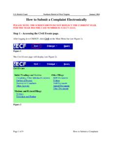 U.S. District Court  Northern District of West Virginia January 2014