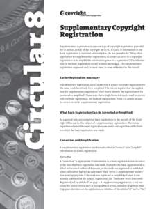 Circular 8  w Supplementary Copyright Registration