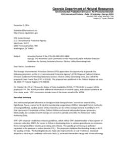 Georgia Department of Natural Resources Environmental Protection Division  Air Protection Branch 4244 International Parkway  Suite 120  Atlanta  Georgia[removed]7000  Fax: [removed]Judson H. Turn