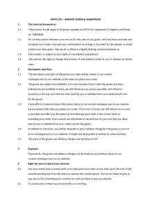 MTFX LTD – WEBSITE TERMS & CONDITIONS 1 The contract between us  1.1