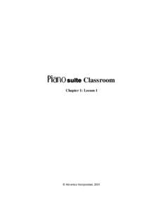   Classroom Chapter 1: Lesson 1 © Adventus Incorporated, 2001