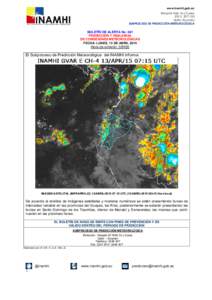 www.inamhi.gob.ec Iñaquito N36-14 y Corea[removed]Quito- Ecuador SUBPROCESO DE PREDICCIÓN METEOROLÓGICA