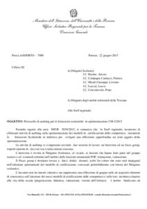 Ministero dell’Istruzione, dell’Università e della Ricerca Ufficio Scolastico Regionale per la Toscana Direzione Generale Prot.n.AOODRTO