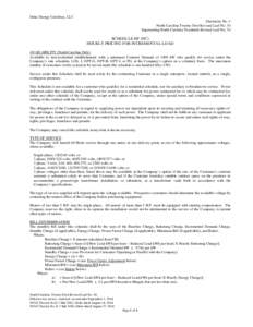 Duke Energy Carolinas, LLC Electricity No. 4 North Carolina Twenty-First Revised Leaf No. 54 Superseding North Carolina Twentieth Revised Leaf No. 54  SCHEDULE HP (NC)