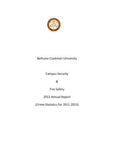 Bethune-Cookman University  Campus Security & Fire Safety 2013 Annual Report