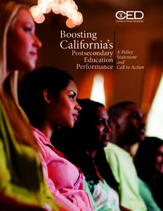 Boosting  California’s A Policy Postsecondary Education Performance