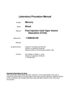 LABORATORY PROCEDURE MANUAL