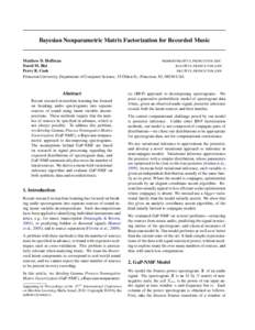 Estimation theory / Statistical inference / Multivariate statistics / Non-negative matrix factorization / Expectation–maximization algorithm / Likelihood function / Sufficient statistic / Gamma distribution / Exponential family / Statistics / Statistical theory / Bayesian statistics