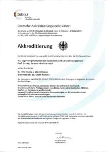 Deutsche Akkreditierungsstelle GmbH Anlage zur Akkreditierungsurkunde D-PL[removed]nach DIN EN ISO/IEC 17025:2005 Gültigkeitsdauer: [removed]bis[removed]Urkundeninhaber: