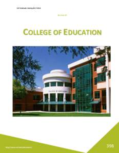 USF Graduate CatalogSECTION 15 COLLEGE OF EDUCATION