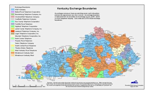 Exchange Boundaries  Kentucky Exchange Boundaries AT&T Kentucky