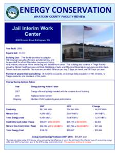 M   ENERGY CONSERVATION  WHATCOM COUNTY FACILITY REVIEW   Jail Interim Work 