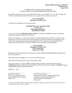 Water / Clean Water Act / Discharge Monitoring Report / Stormwater / Combined sewer / Effluent limitation / Sanitary sewer overflow / Effluent / Outfall / Water pollution / Environment / Civil engineering