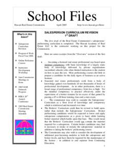 School Filers - April 2005