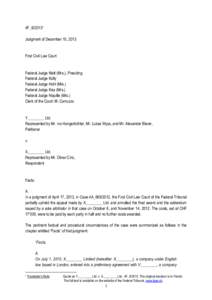 4F_8[removed]Judgment of December 10, 2013 First Civil Law Court  Federal Judge Klett (Mrs.), Presiding