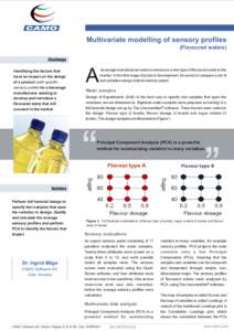 Multivariate modelling of sensory profiles - flavoured water