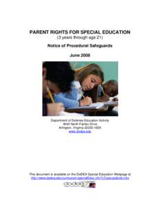 PARENT RIGHTS FOR SPECIAL EDUCATION