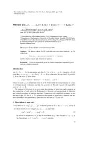 Proc. Indian Acad. Sci. (Math. Sci.) Vol. 113, No. 1, February 2003, pp. 77–86. © Printed in India When is f(x1 , x2 , . . . , xn ) = u1 (x1 ) + u2 (x2 ) + · · · + un (xn )? A KŁOPOTOWSKI1 , M G NADKARNI2 and K P 