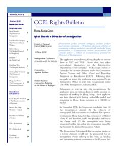 Volume 1, Issue 3  CCPL Rights Bulletin October 2010