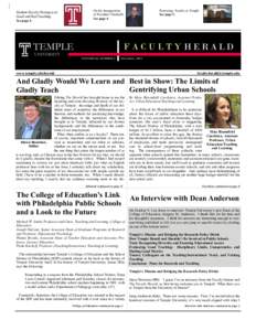 Student-Faculty Dialogue on Good and Bad Teaching See page 4. On the Inauguration of President Theobald