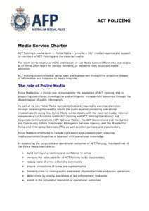 ACT Policing_Police Media_MEDIA SERVICE CHARTER