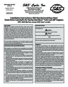 Instruction[removed]13 S&S Cycle, Inc ®