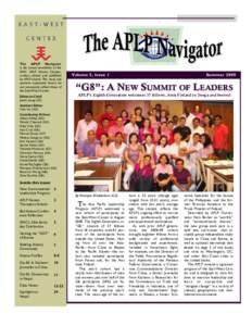 The APLP Navigator is the annual newsletter of the EWC APLP Alumni Chapter, written, edited, and published by APLP alumni. The views and opinions expressed herein do