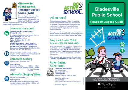 Gladesville Public School Transport Access Guide (TAG)  r